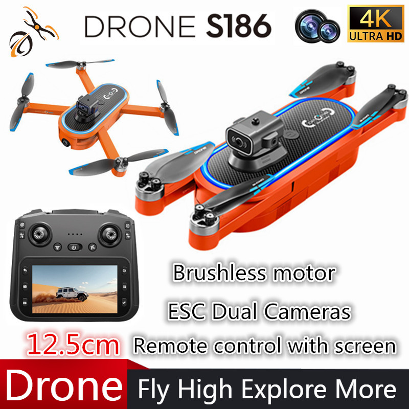 Drone Camera With Gimbal - Дрон S186 2025 года, профессиональный 4K