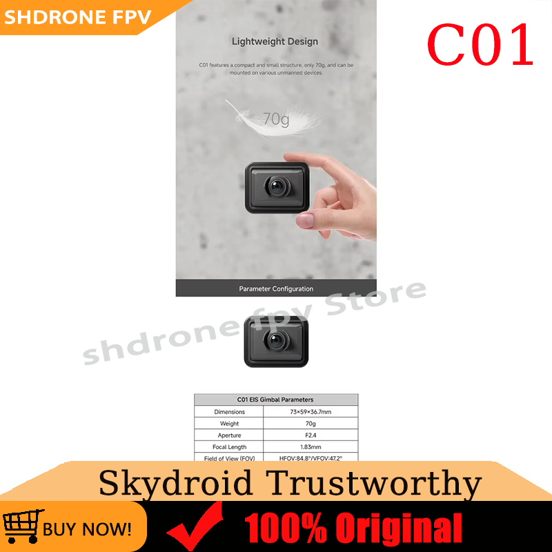 Drone Camera Wide Angle - Камера Skydroid C01 FPV 1000TVL CMOS