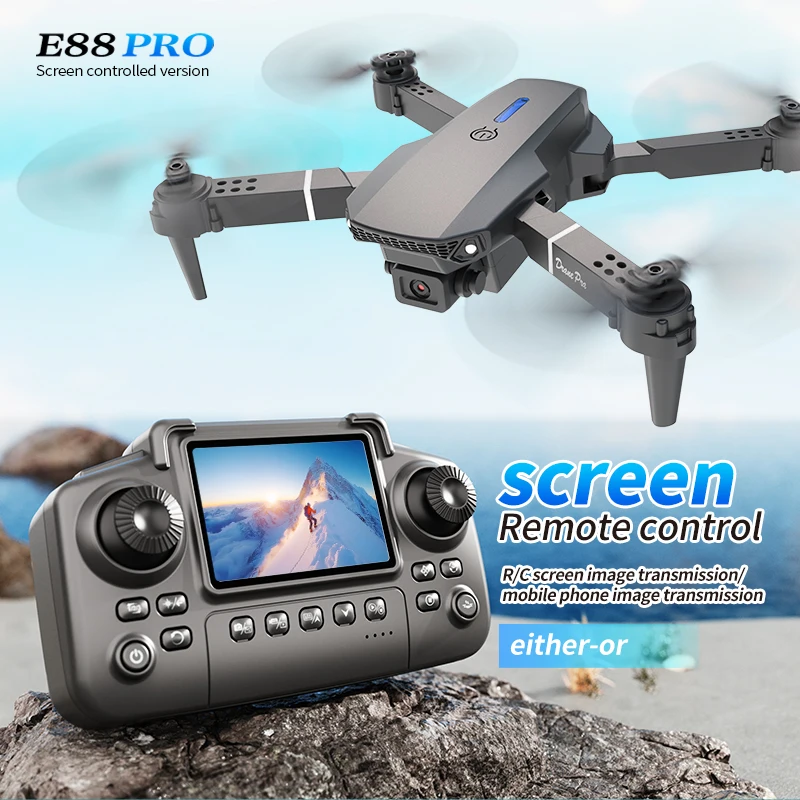 Drone Camera Professional - Профессиональный дрон E88 PRO с экраном