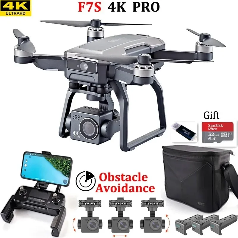 Drone Camera With Gimbal - SJRC F7s 4K PRO Дрон 4K