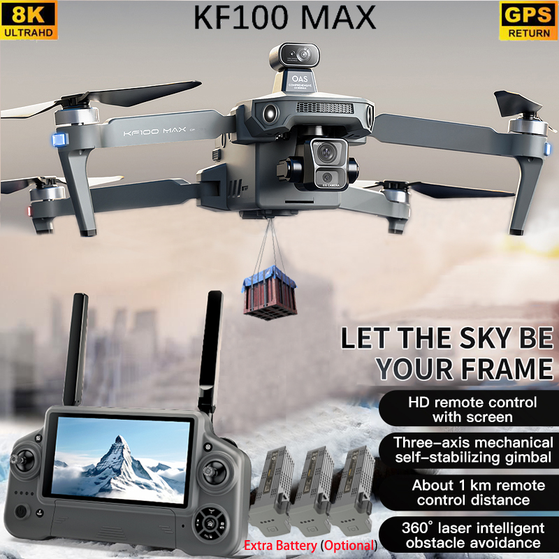 KF100 MAX GPS Дрон 4K Камера 3 – обзор и цена Drone Camera With Gimbal
